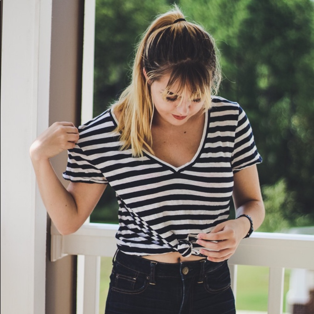 j crew stripe t shirt